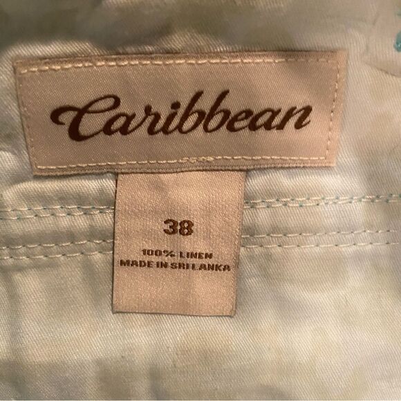 Caribbean Linen Shorts Size 38 Mens - Picture 4 of 5